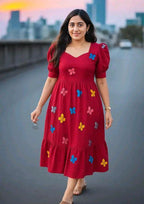 Butterfly Printed Rayon Kurtis