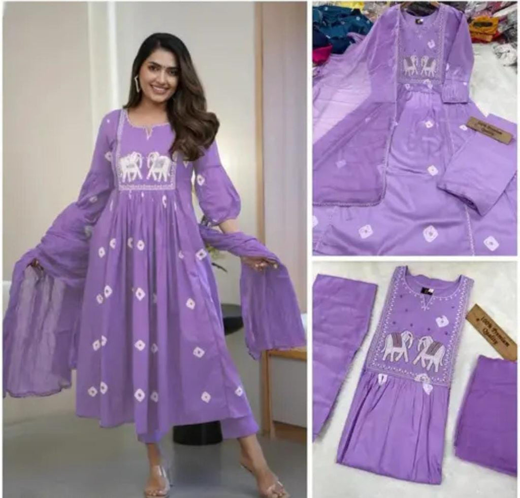 Georgette Kurti and Sharara Set