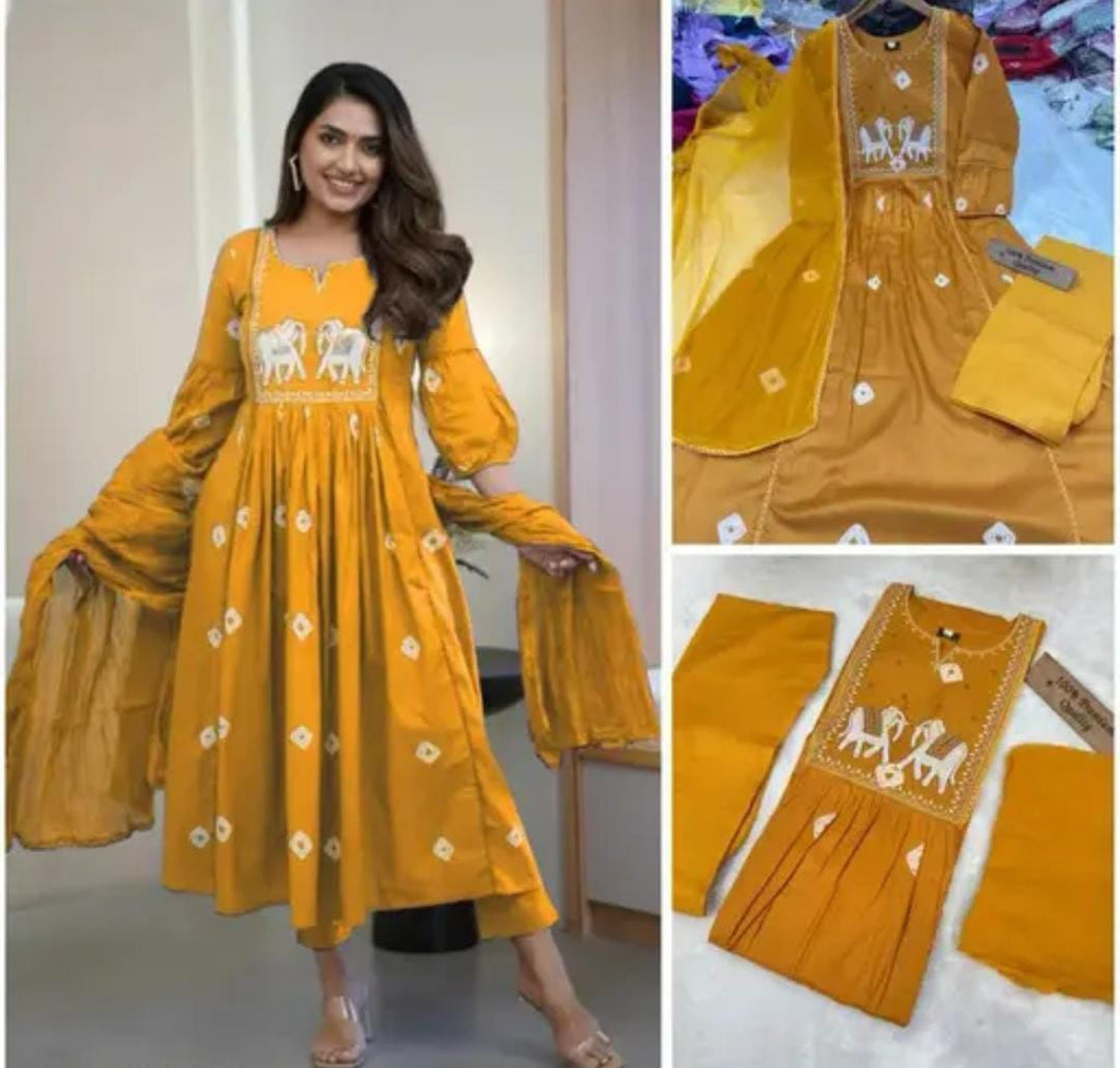 Georgette Kurti and Sharara Set