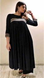 Women Cotton Rayon Kurta Pant Set