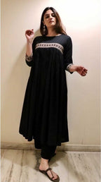 Women Cotton Rayon Kurta Pant Set