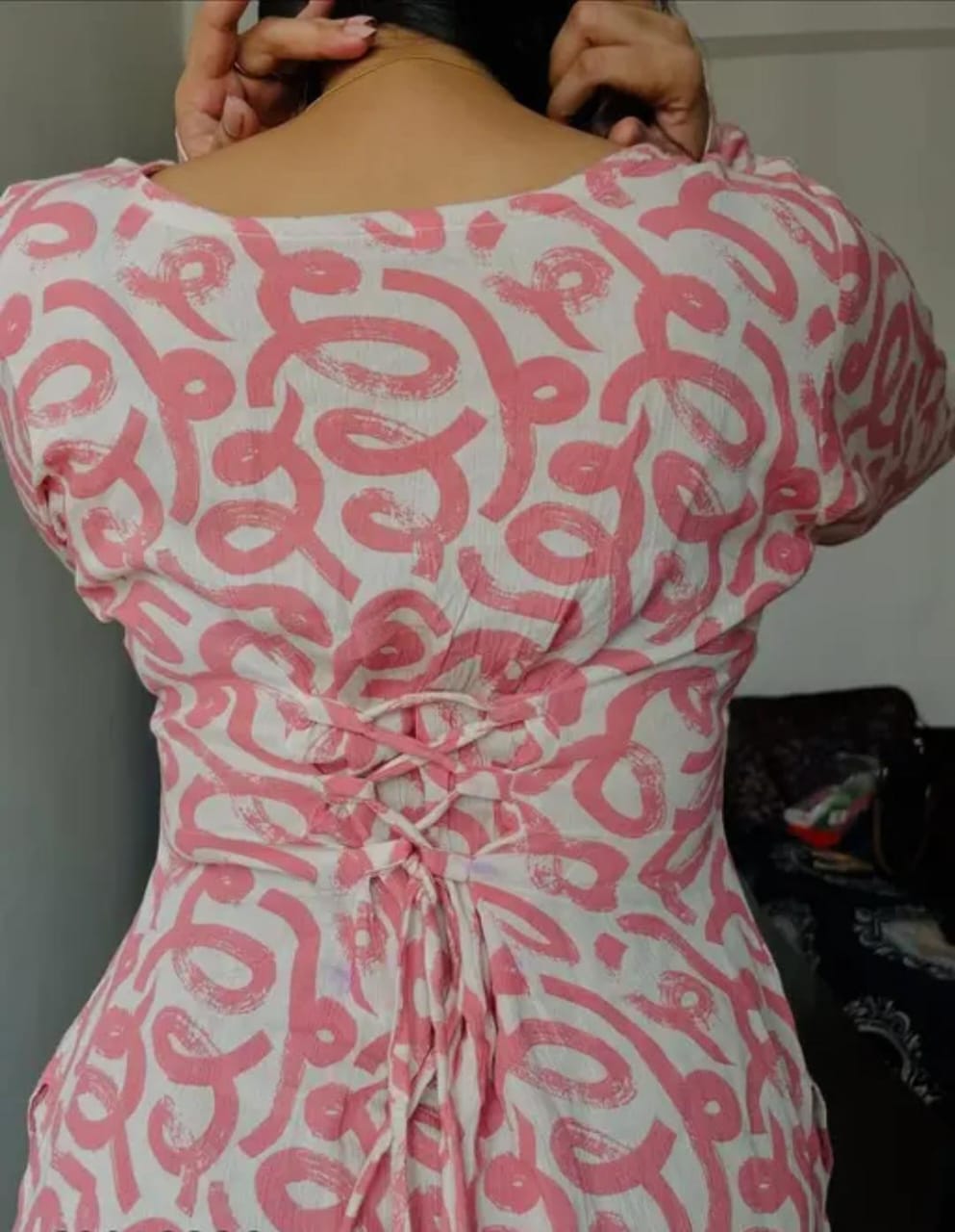 Puhi Rayon Printed Slit-Cut Kurti