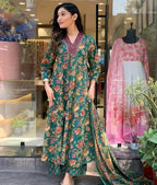 Printed Rayon Kurta with Three-quarter sleeves