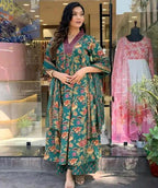 Printed Rayon Kurta with Three-quarter sleeves