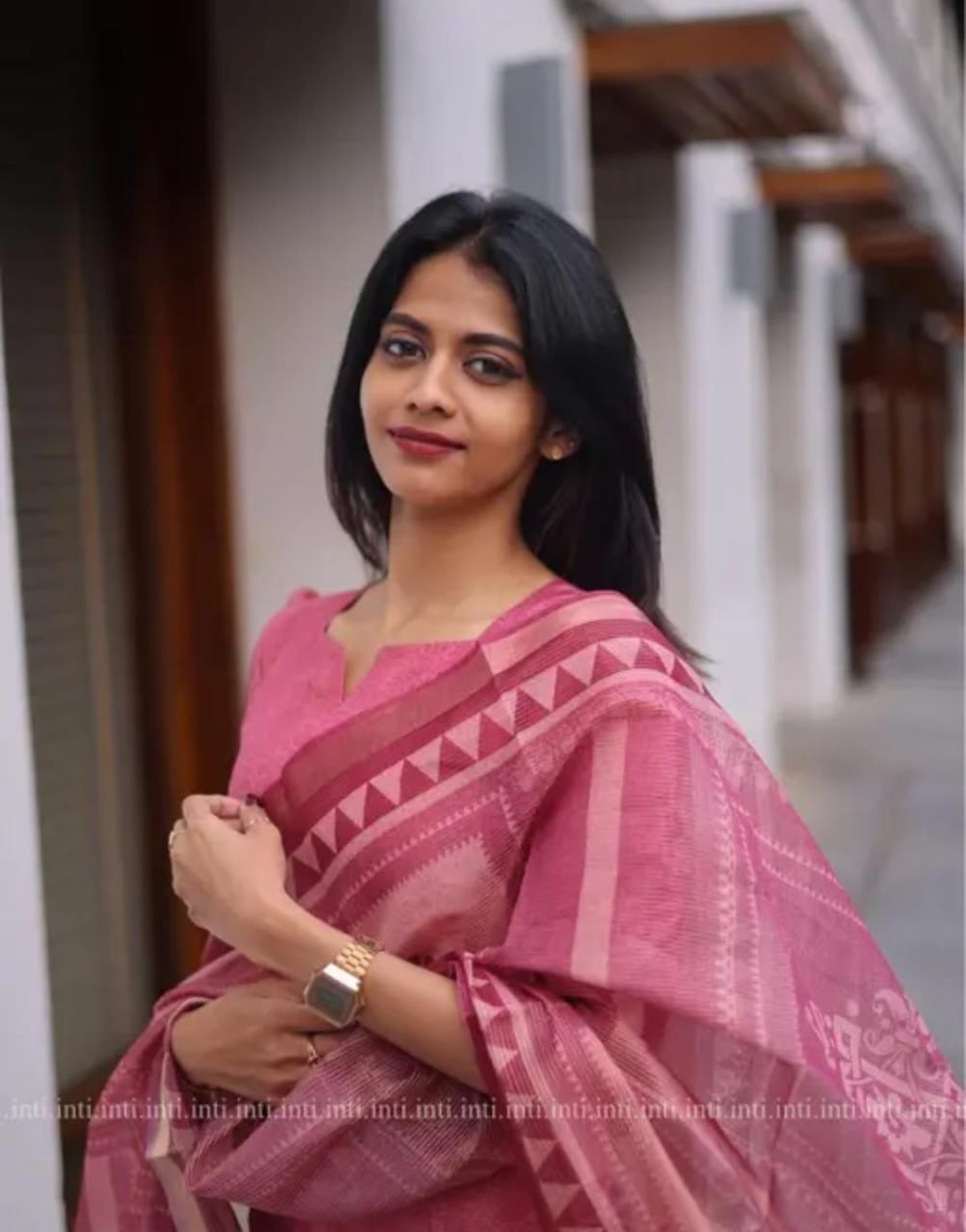 Bosaru Mosaic Top & Dupatta Set – Pink