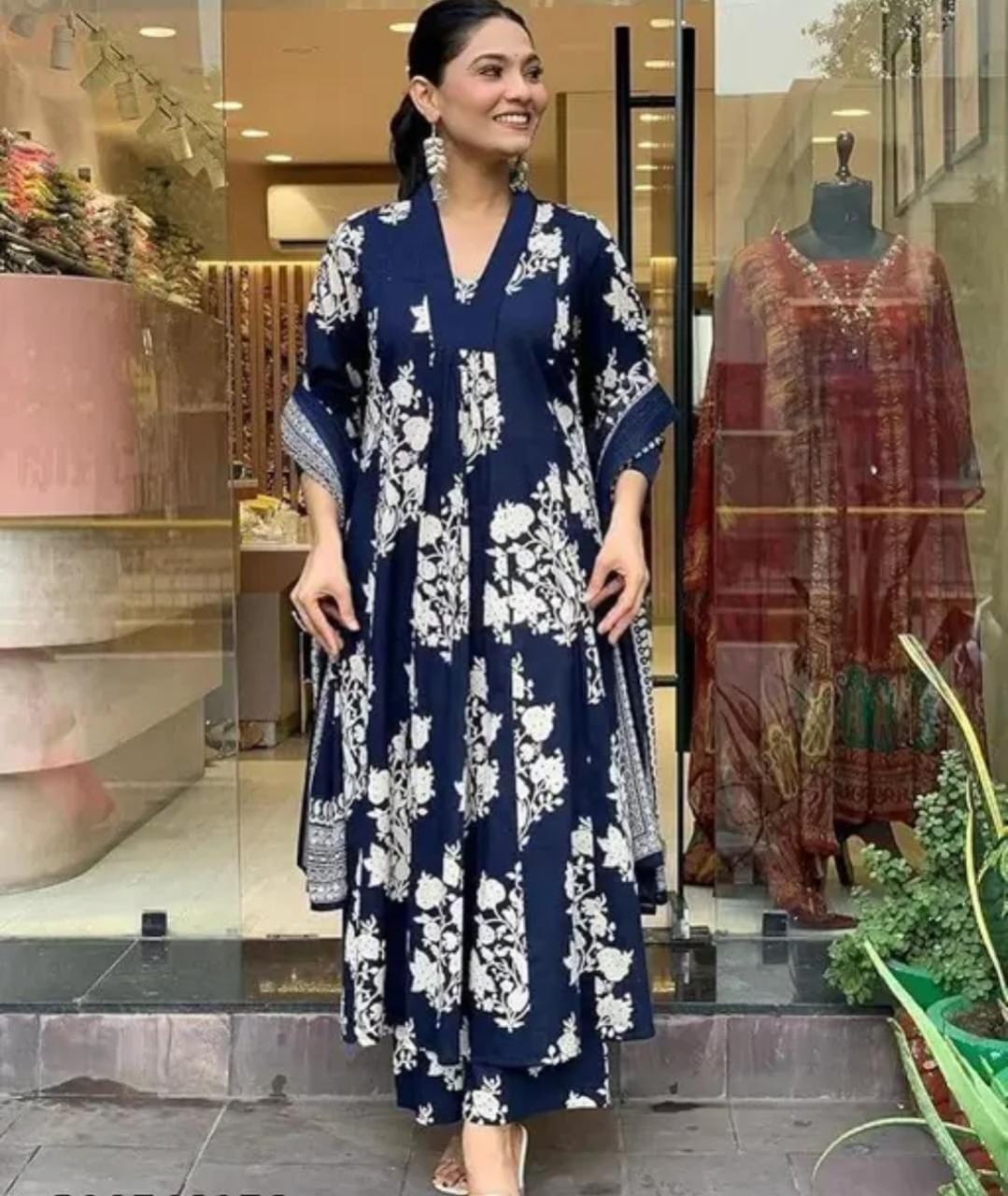 Blue Rayon Kurta Pant Dupatta Set for Women | Comfortable & Stylish Outfit