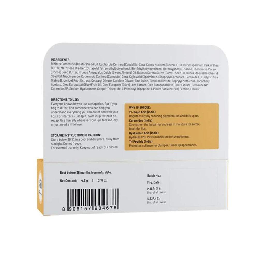 Chemist at Play. Natural Lip Balm SPF 50 Brightens & Repairs Chapped Lips 24HR Moisture | 4.5g