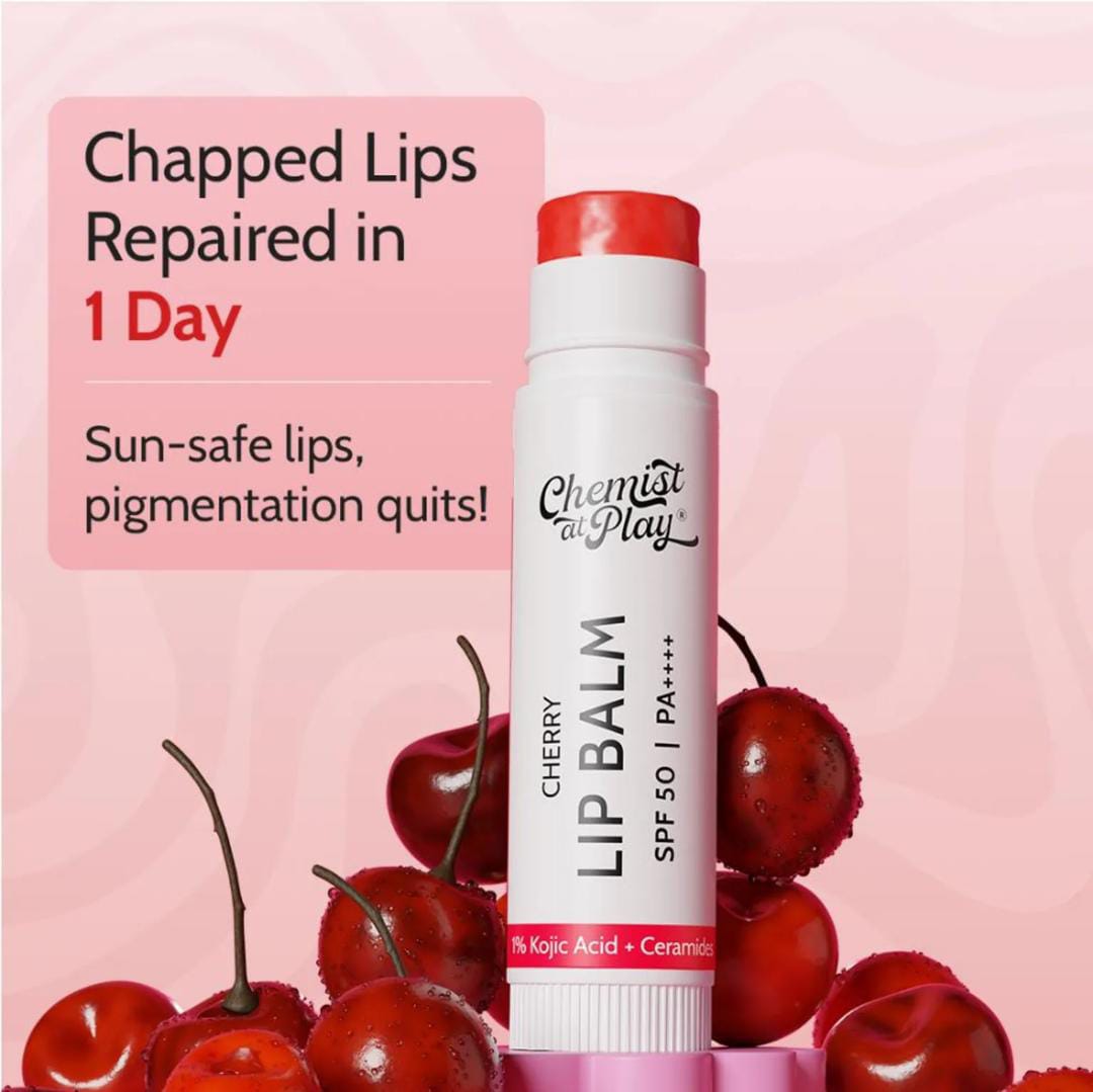 Chemist at Play. Natural Lip Balm SPF 50 Brightens & Repairs Chapped Lips 24HR Moisture | 4.5g