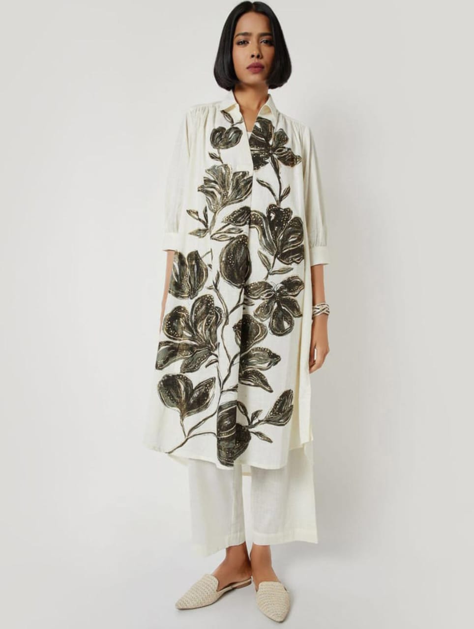 Floral Printed A-Line Kurta with Palazzos