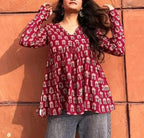 Rayon Printed Short Kurti