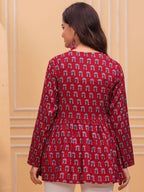 Rayon Printed Short Kurti