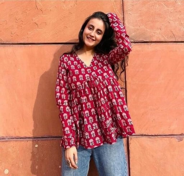 Rayon Printed Short Kurti