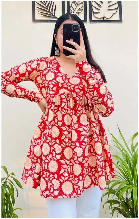 Cotton Printed Short Kurti