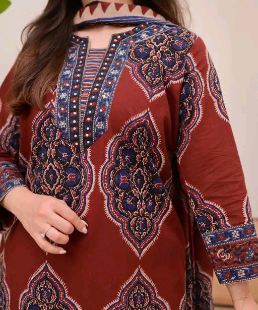 Rayon Kurti Set with Dupatta & Bottomwear