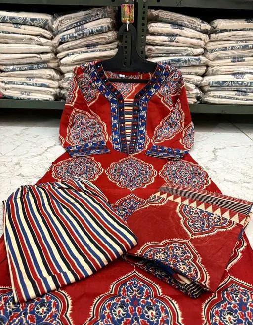 Rayon Kurti Set with Dupatta & Bottomwear
