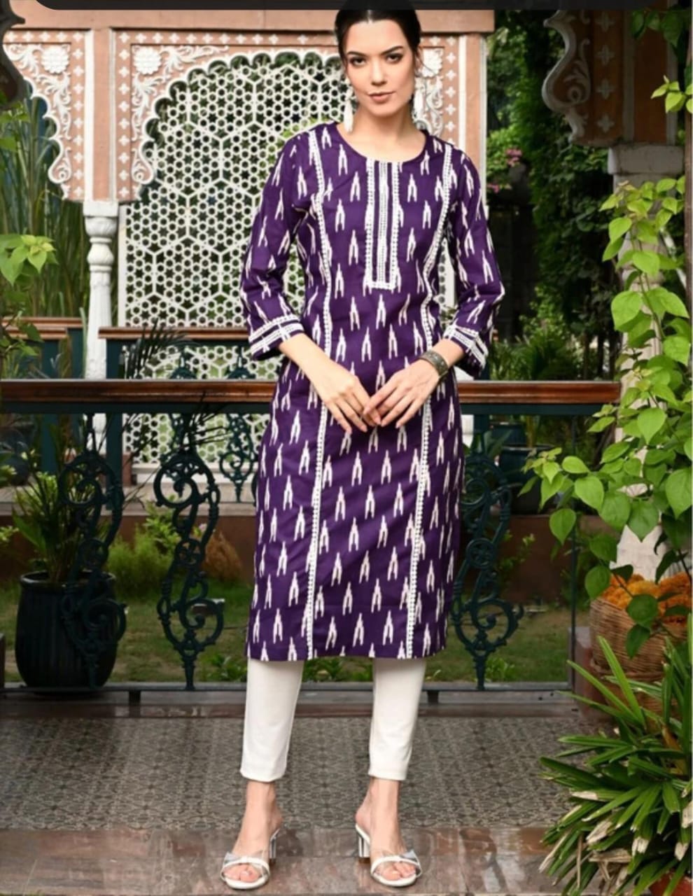 Printed cotton Straight Kurta