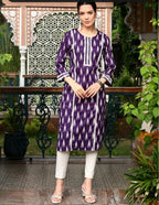 Printed cotton Straight Kurta