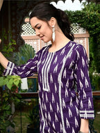 Printed cotton Straight Kurta