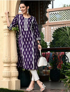 Printed cotton Straight Kurta