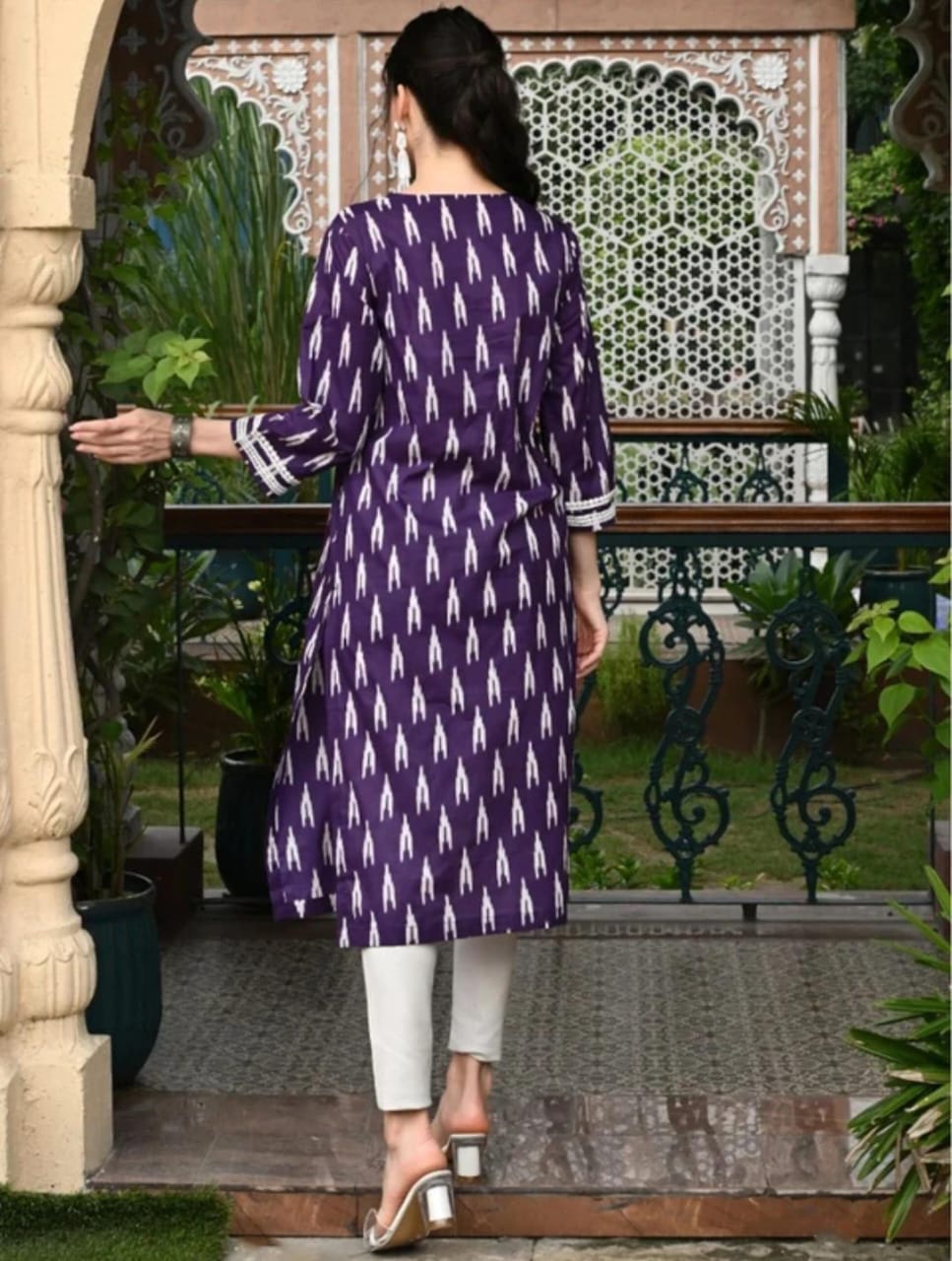 Printed cotton Straight Kurta