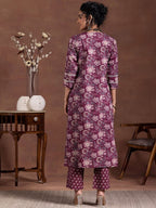 Pure Cotton Floral Kurta Pant Set