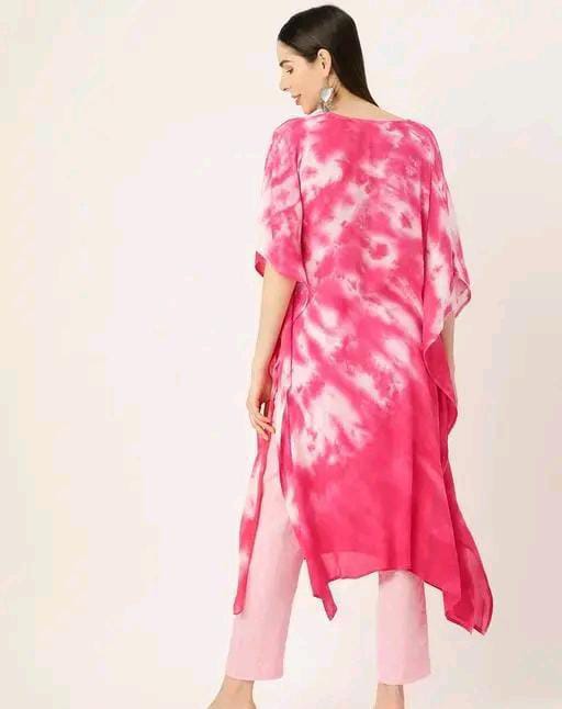 Aishani Graceful Crepe Kurti Paradise Pink