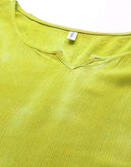 Aishani Graceful Crepe Kurti Chinese Green