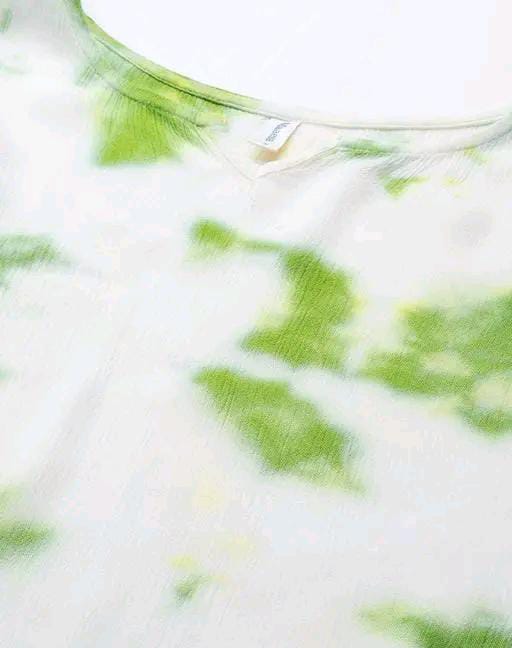 Aishani Graceful Crepe Kurti Palm Leaf