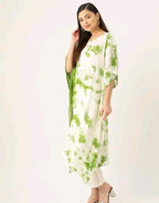 Aishani Graceful Crepe Kurti Palm Leaf