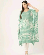 Aishani Graceful Crepe Kurti Eton Blue