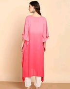 Aishani Graceful Crepe Kurti Amaranth Pink