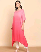 Aishani Graceful Crepe Kurti Amaranth Pink
