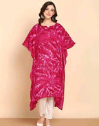Aishani Graceful Crepe Kurti Rose Red