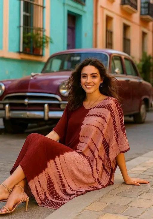 Aishani Graceful Crepe Kurti Blood Red