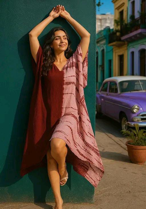 Aishani Graceful Crepe Kurti Blood Red