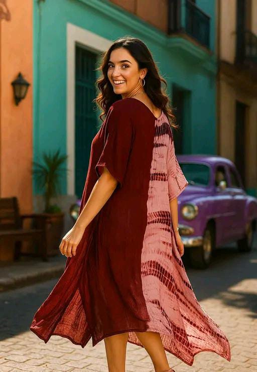 Aishani Graceful Crepe Kurti Blood Red