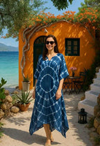 Aishani Graceful Crepe Kurti Prussian Blue