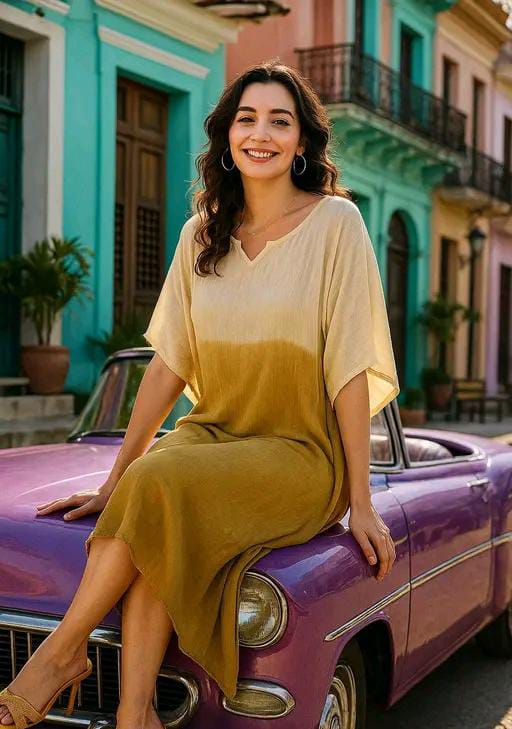 Aishani Graceful Crepe Kurti Light Brown