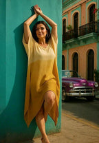 Aishani Graceful Crepe Kurti Light Brown