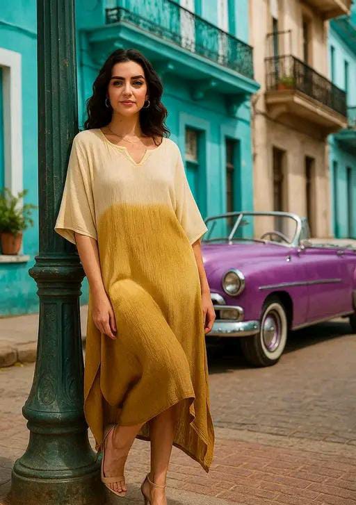 Aishani Graceful Crepe Kurti Light Brown