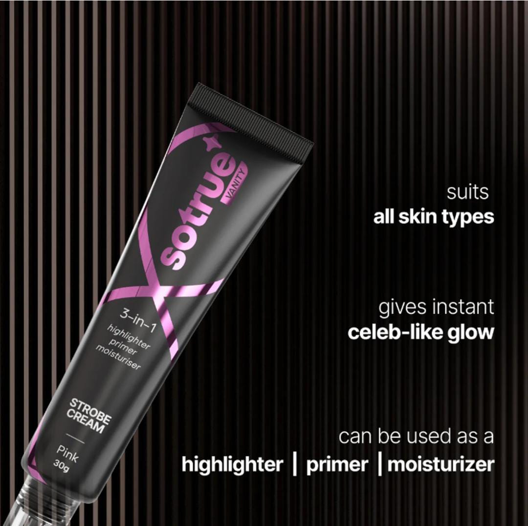 Sotrue. Pink. Strobe Illuminating Cream + Moisturizer with Hyaluronic Acid | 30g