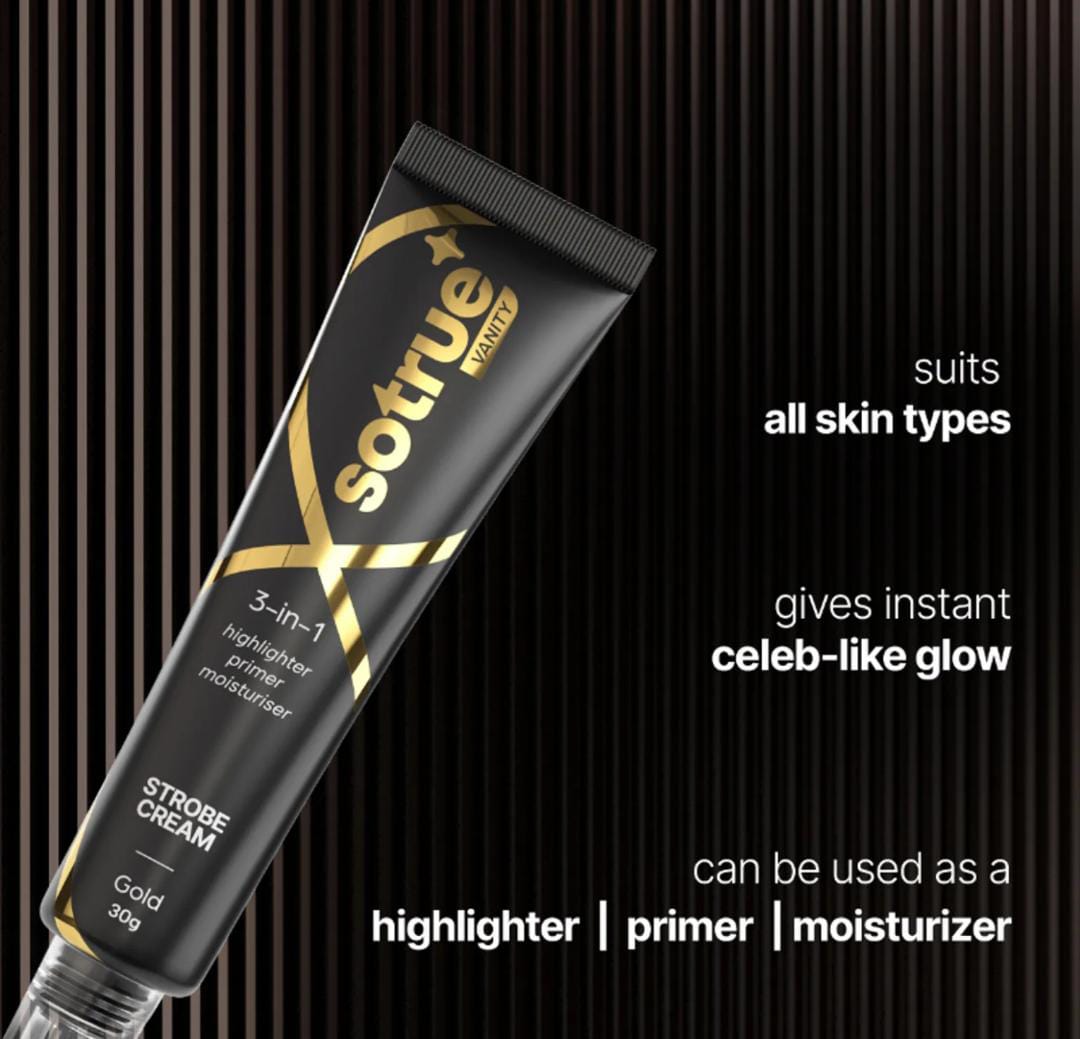 Sotrue. Gold. Strobe Illuminating Cream + Moisturizer with Hyaluronic Acid | 30g