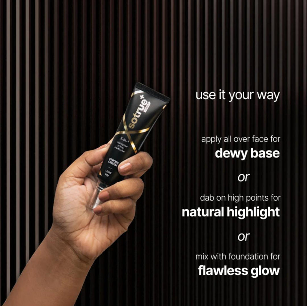 Sotrue. Gold. Strobe Illuminating Cream + Moisturizer with Hyaluronic Acid | 30g