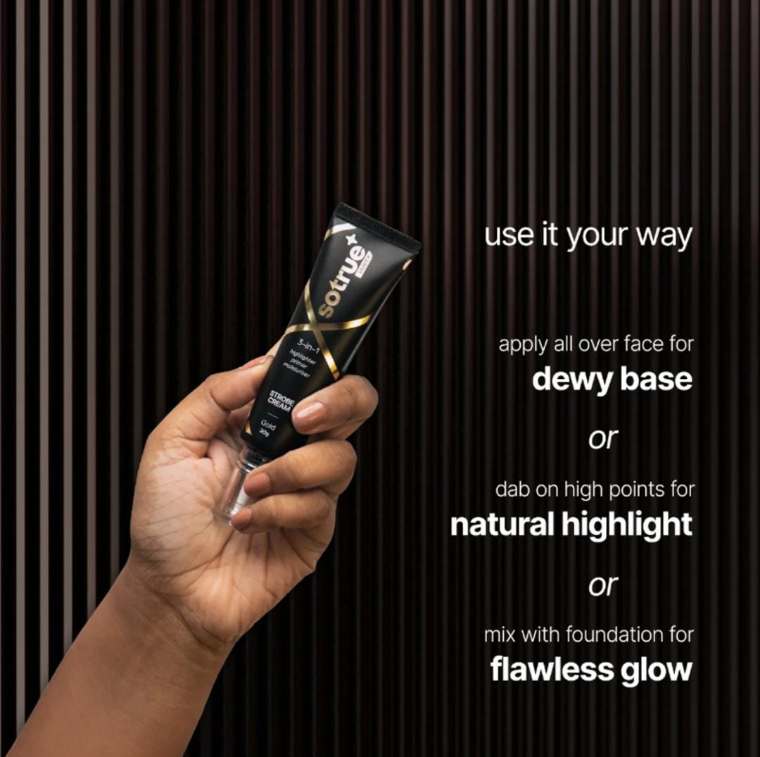 Sotrue. Gold. Strobe Illuminating Cream + Moisturizer with Hyaluronic Acid | 30g