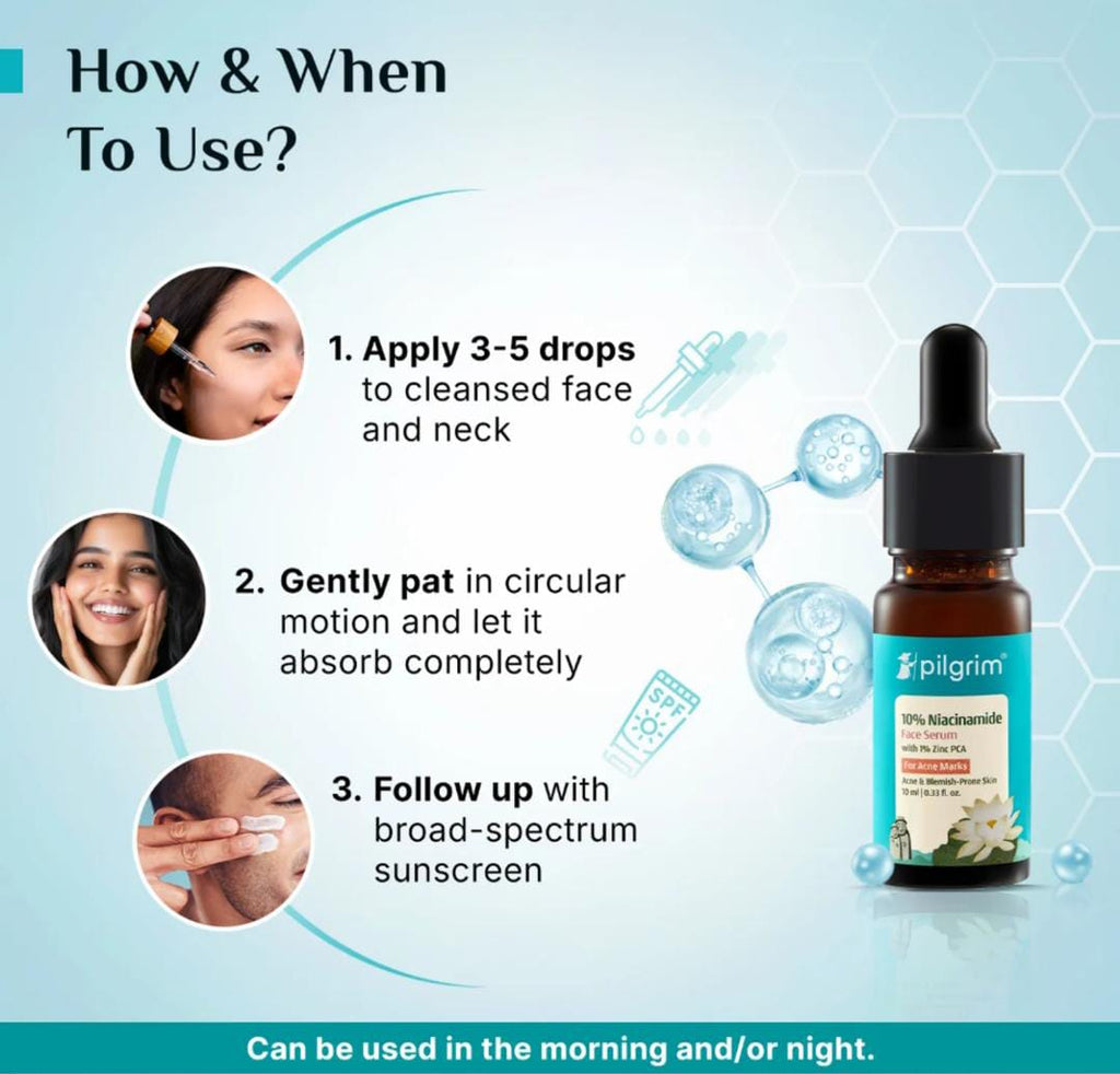 Pilgrim. 10% Niacinamide Face Serum For Acne Marks | 30ml | #PS189