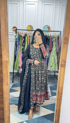 Kalamkari Gown Set – Elegance Redefined #190