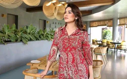 Cotton Women Kurti With Bottomwear #196