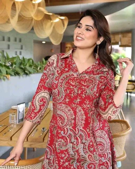 Cotton Women Kurti With Bottomwear #196