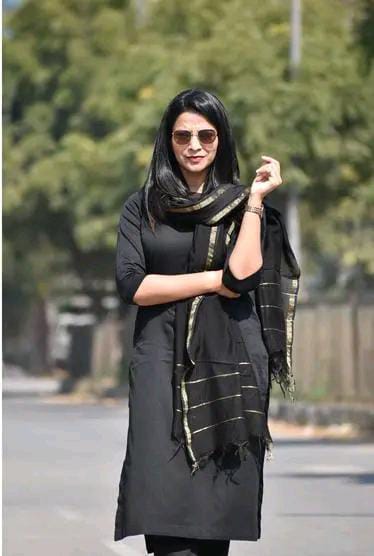 Cotton Silk Kurta & cotton silk bottomwear with Chanderi Cotton Shawl #205