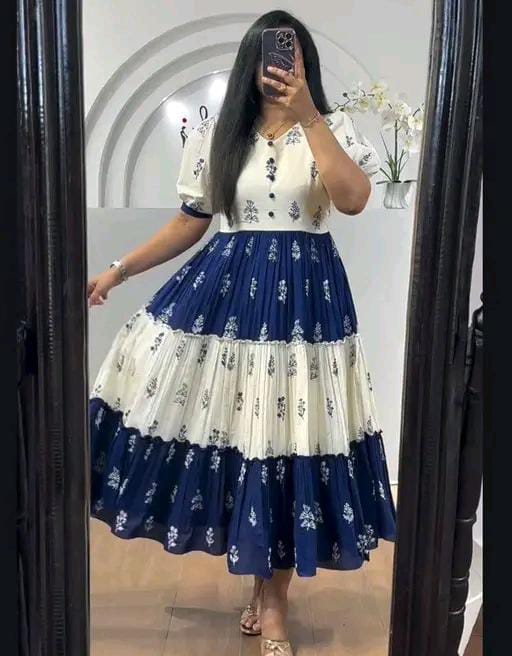 Comfy Sensational Printed Rayon Dress #199